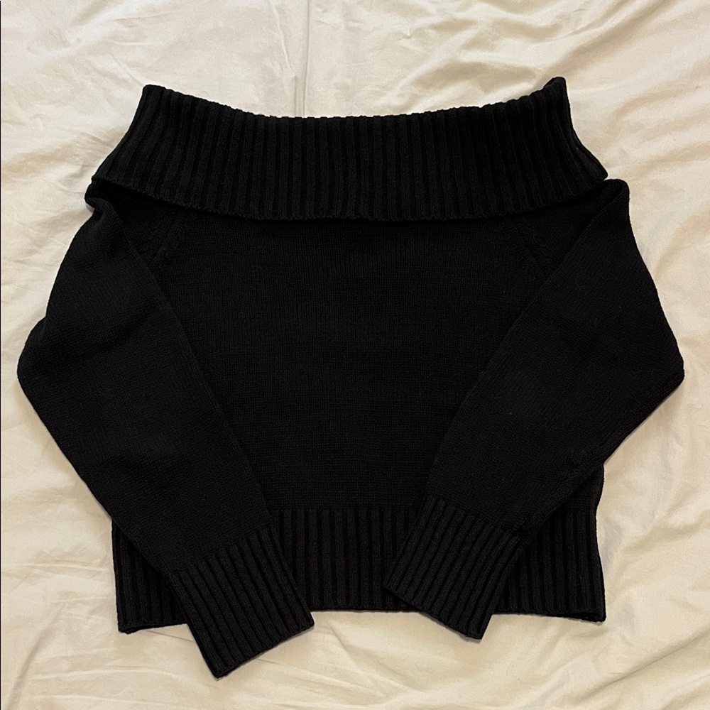 Noisy may Black Off-Shoulder Sweater